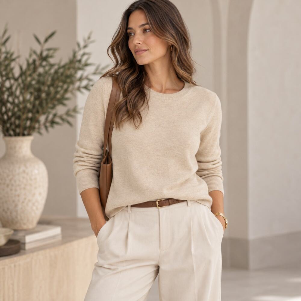 J. CREW Cotton Teddie Sweater Oatmeal Cream Sz M NWT {3P29}